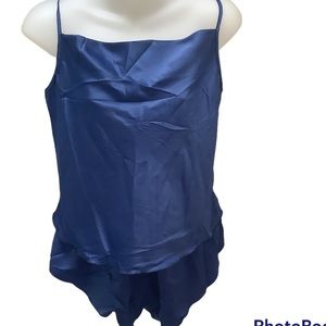 Satin pajama set, consisting of a camisole top and matching shorts